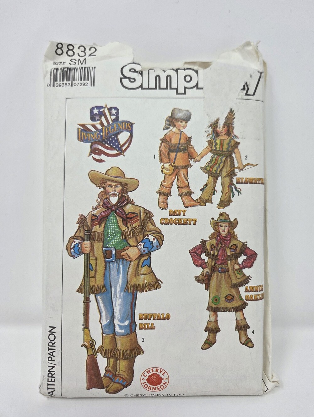 Simplicity 8832 Living Legends Western Frontier Costume Pattern - Size Small